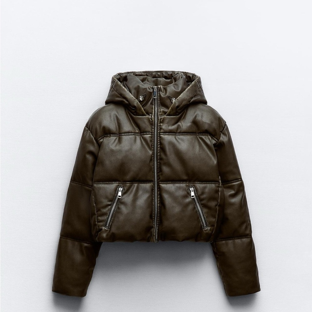 Women's Dark Brown Puffer Jacket